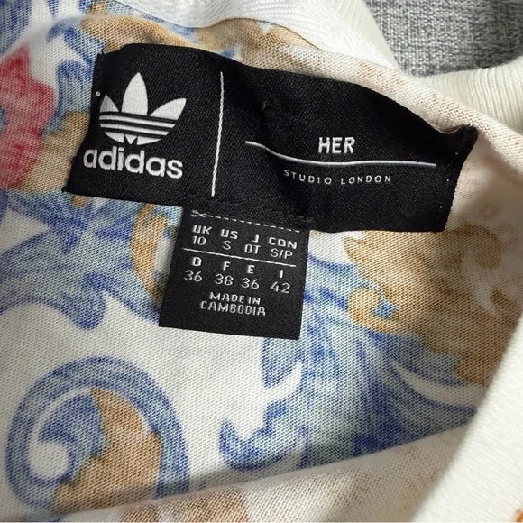 Adidas Originals Her Studio London Floral Baroque T-Shirt Dress - Picture 8 of 11